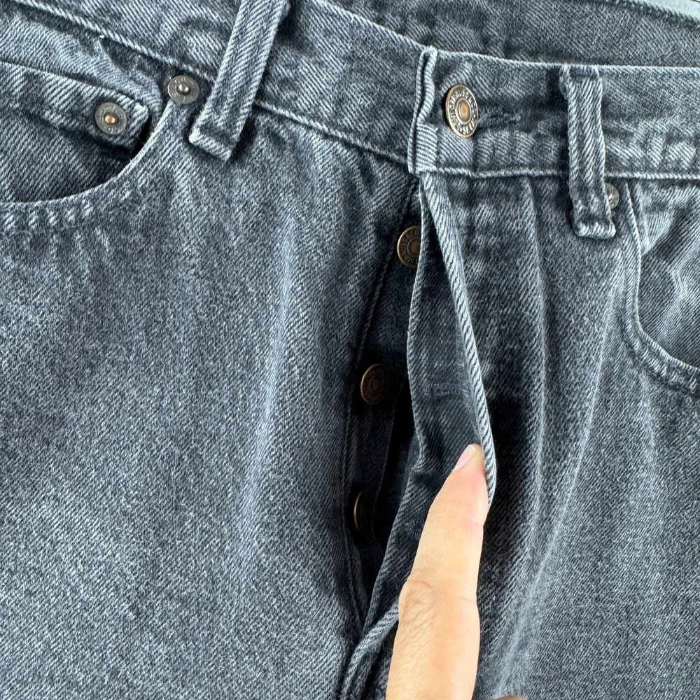Vintage Levis Jeans Mens 29x32 (Fits 28x30) Black‎ 501 Straight 90s Made in USA